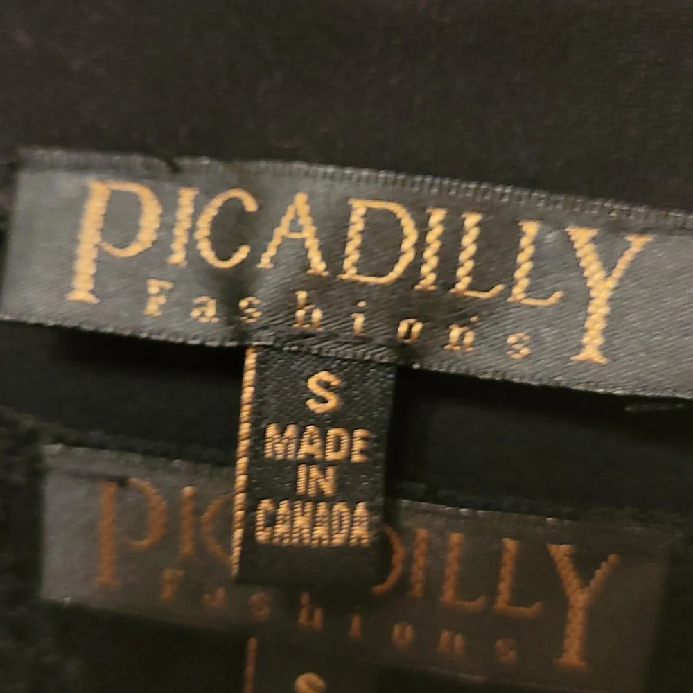 Piccadilly Jacket and matching tank, size Sm, animal print black, cream green - Picture 3 of 16